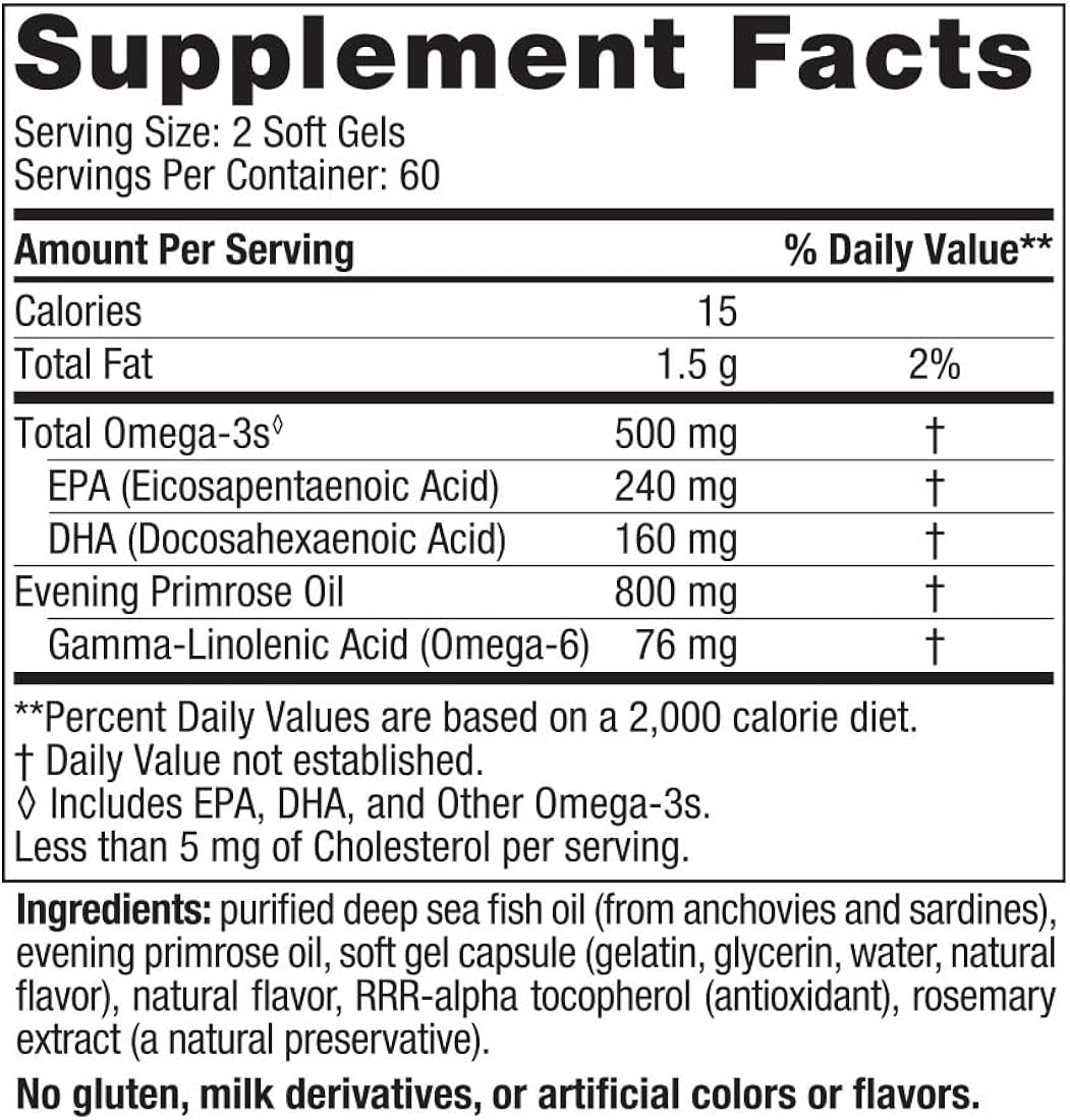 Suplemento de aceite de onagra piel saludable Nordic Naturals