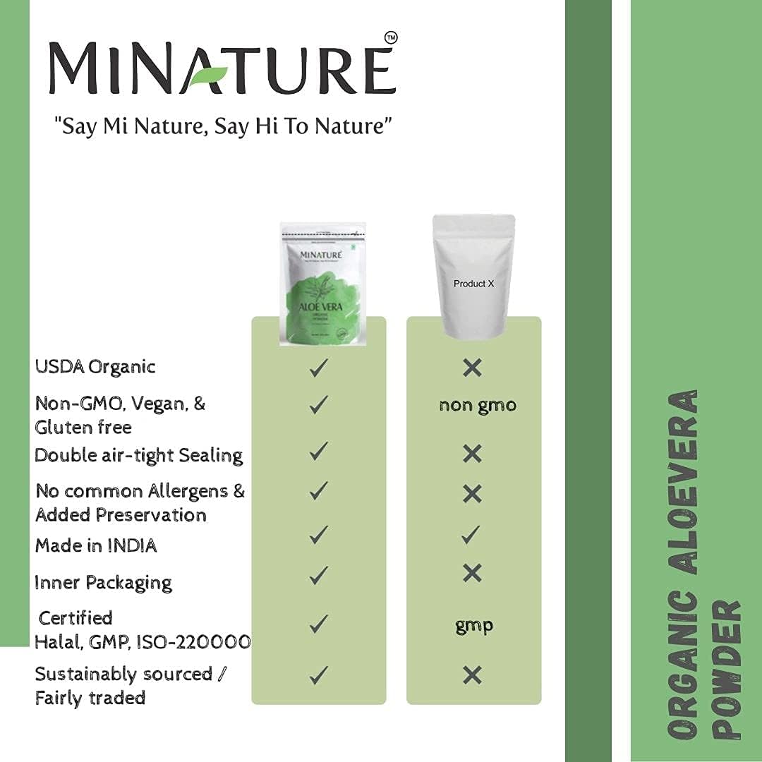 Suplementos Polvo de aloe vera 100% orgánico Barbadensis