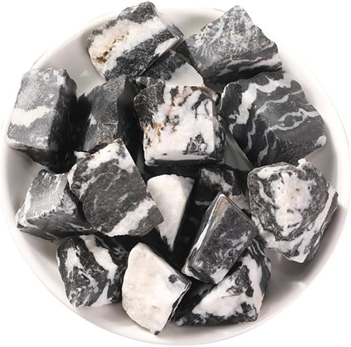 Cristales crudos de ónix de cebra, cristales curativos grandes