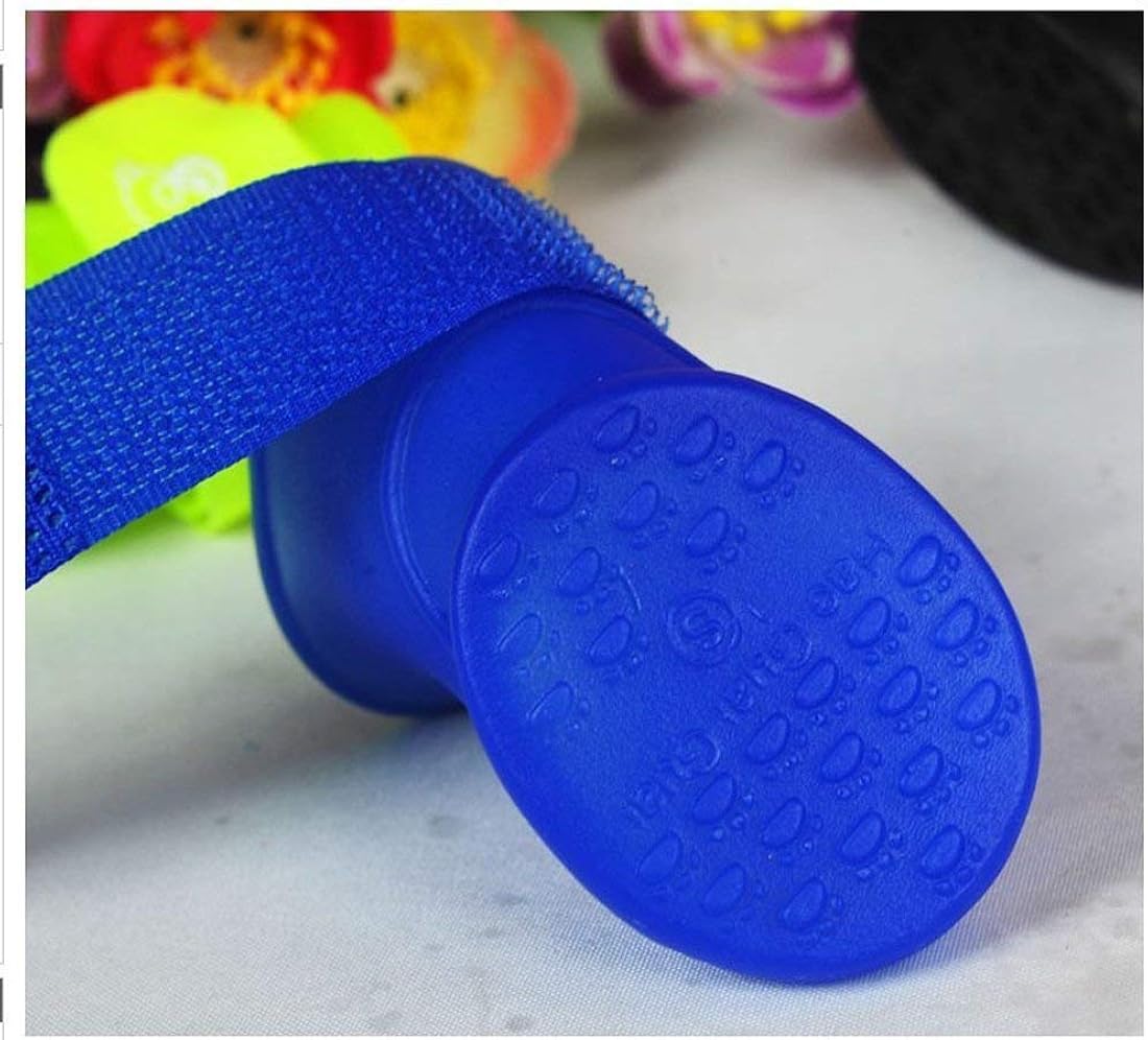 Cdycam Puppy Dogs Candy Colors Anti-Slip Waterproof Rubber Rain Shoes Boots Paws Cover