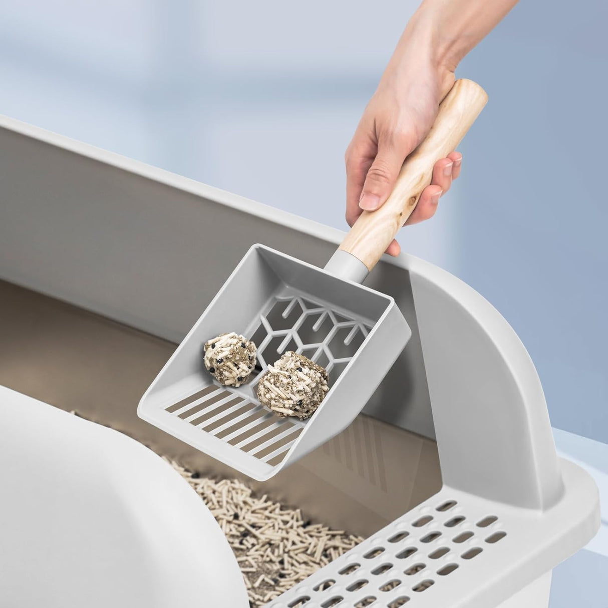 Caja de arena para gatos de acero inoxidable Suzzipaws