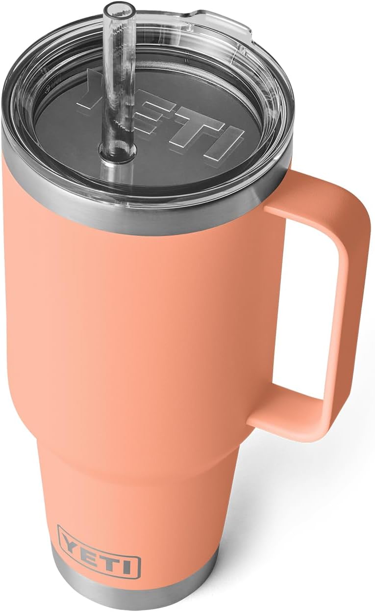 Taza YETI Rambler con Asa, Melocotón , Acero Inoxidable