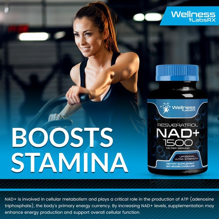 Suplemento liposomal NAD+ con resveratrol WELLNESS LABSRX