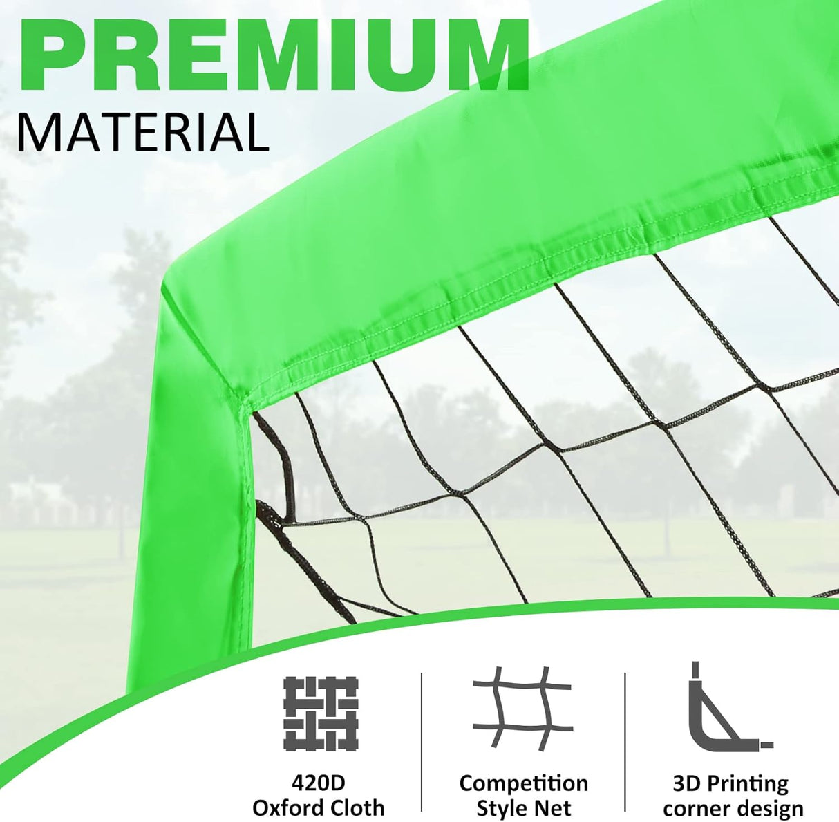 Porteria de futbol plegable, incluye red y bolso de traslado