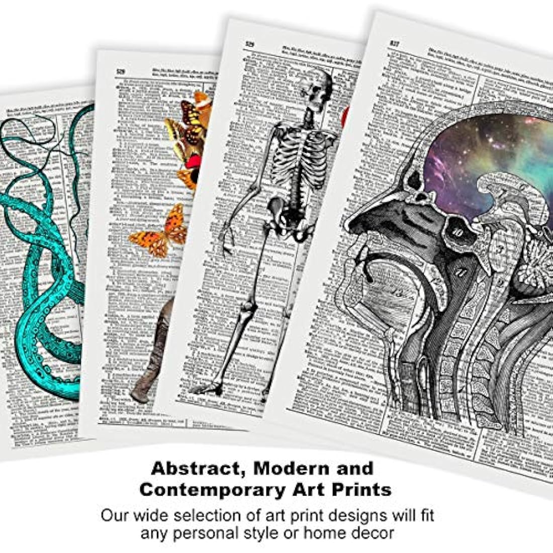 Gato Steampunk, impresión de arte de diccionario vintage