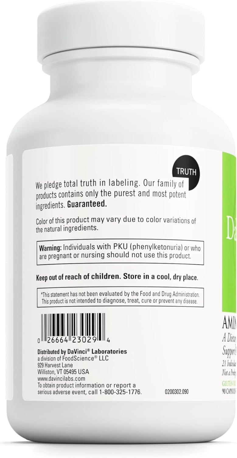 Aminoácidos Davinci Labs Amino 21 para cerebro y músculos