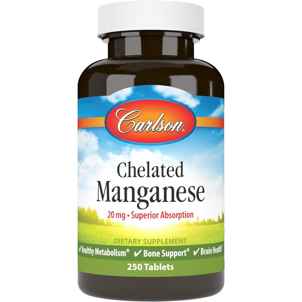 Suplemento manganeso quelatado 20 mg 250 comprimidos