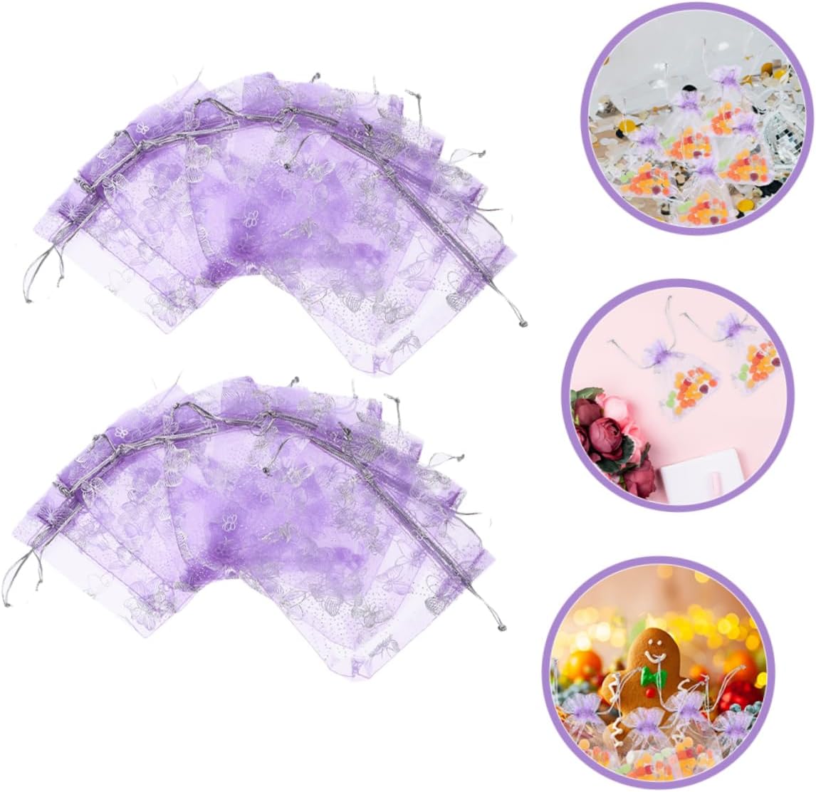 MOLUCKFU 50 piezas de organza bolsa de regalo bolsas de arena bolsas de regalo pequeñas bolsas de regalo mini bolsas de regalo bolsas de dulces bolsas de regalo con cordón bolsas de regalo bolsas de