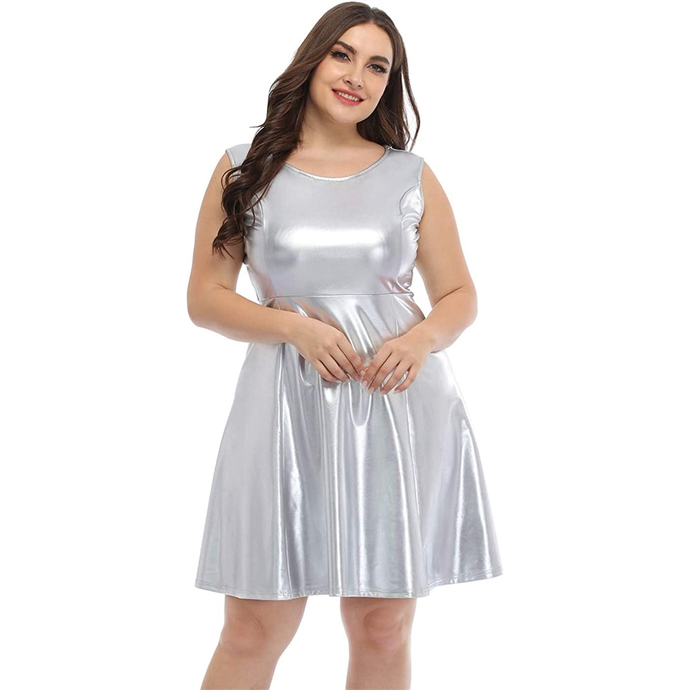 Disfraces de alienígena metálico brillante talla 1x