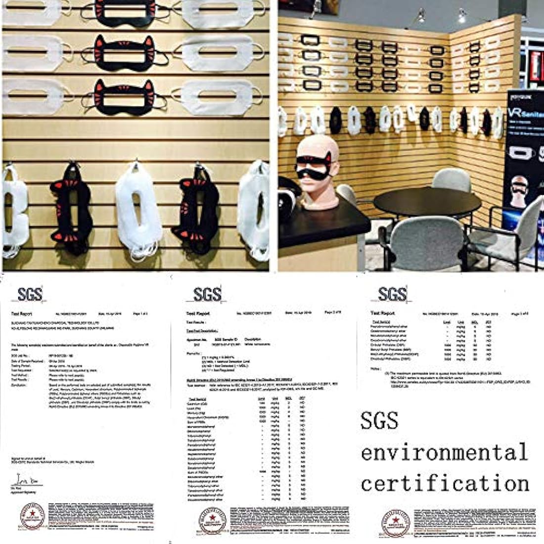 Máscara de tela no tejida 100pcs VR Compatible con gafas VR