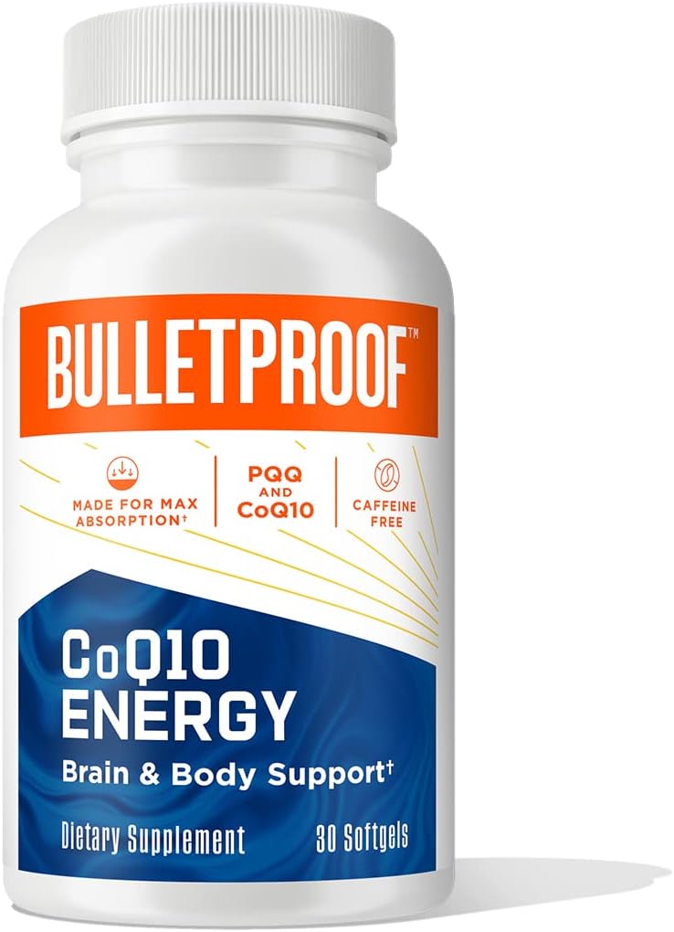Suero CoQ10 Energía Bulletproof, 30 cápsulas, potencia cerebro y cuerpo