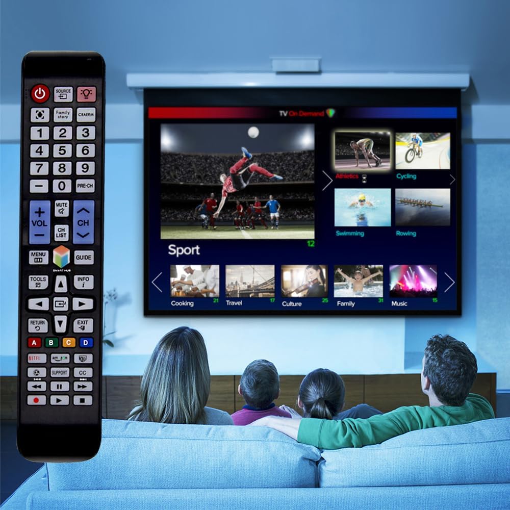 Control Remoto Samsung para TV Smart, Botones Netflix/Amazon