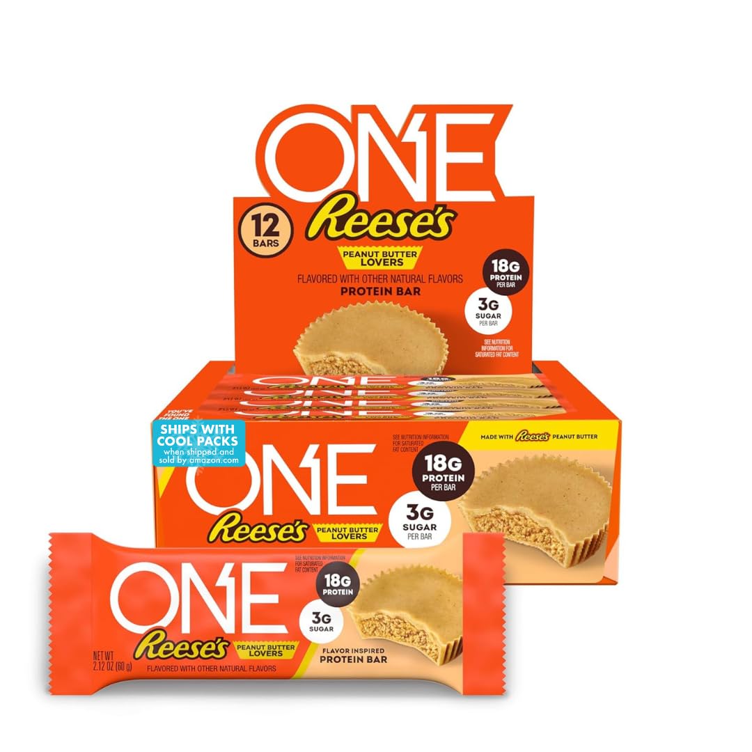 Barritas de Proteína ONE Reese's, Sin Gluten, 18g Proteína, 12 uds