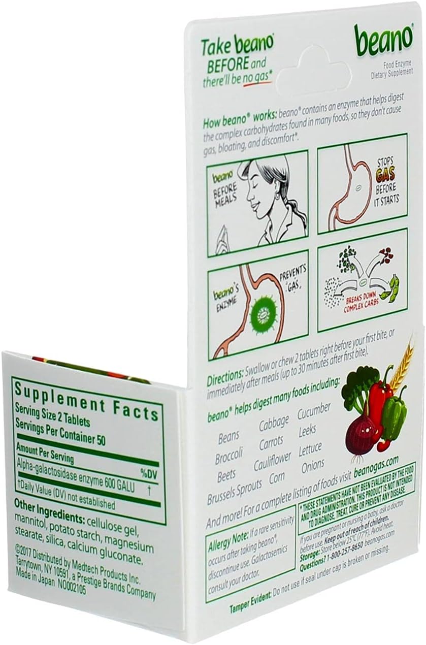 Comprimidos de Enzimas Digestivas - Paquete de 6