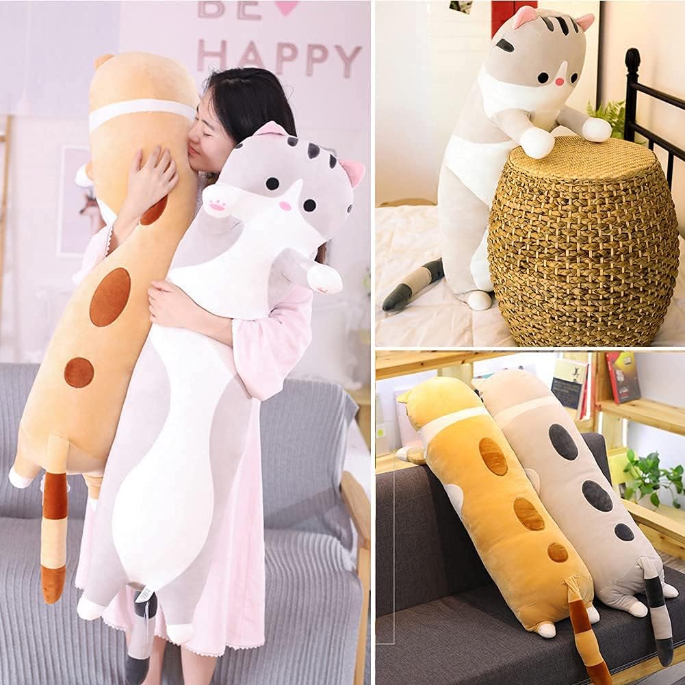 Peluches Gato de felpa de cuerpo larga y suave 19 pulgadas