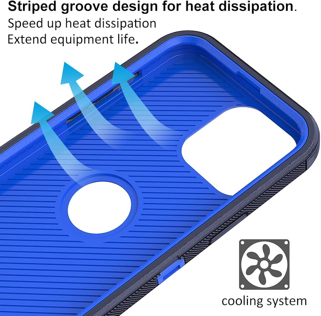 TASHHAR Funda para teléfono iPhone 13 Pro Max, resistente a prueba de golpes, funda protectora con clip para cinturón para Apple iPhone 13 Pro Max 5G 2021 (azul marino)