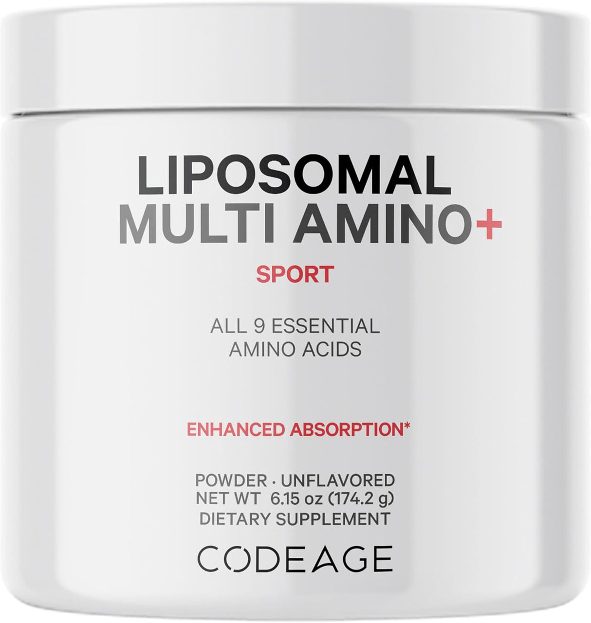 Suplemento liposomal de aminoácidos de Codeage, 6.15 oz