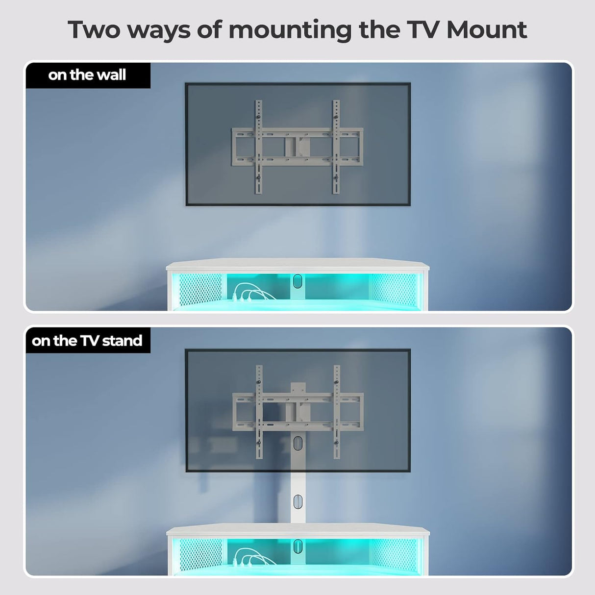 Soporte de TV Rolanstar con Montaje y Salida de Poder, Ajustable