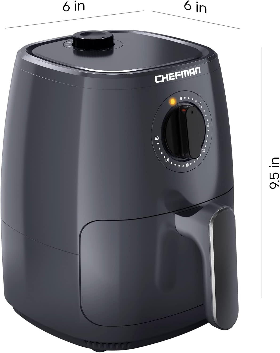 Freidora de aire Chefman TurboFry 2QT, sin aceite, 60 min