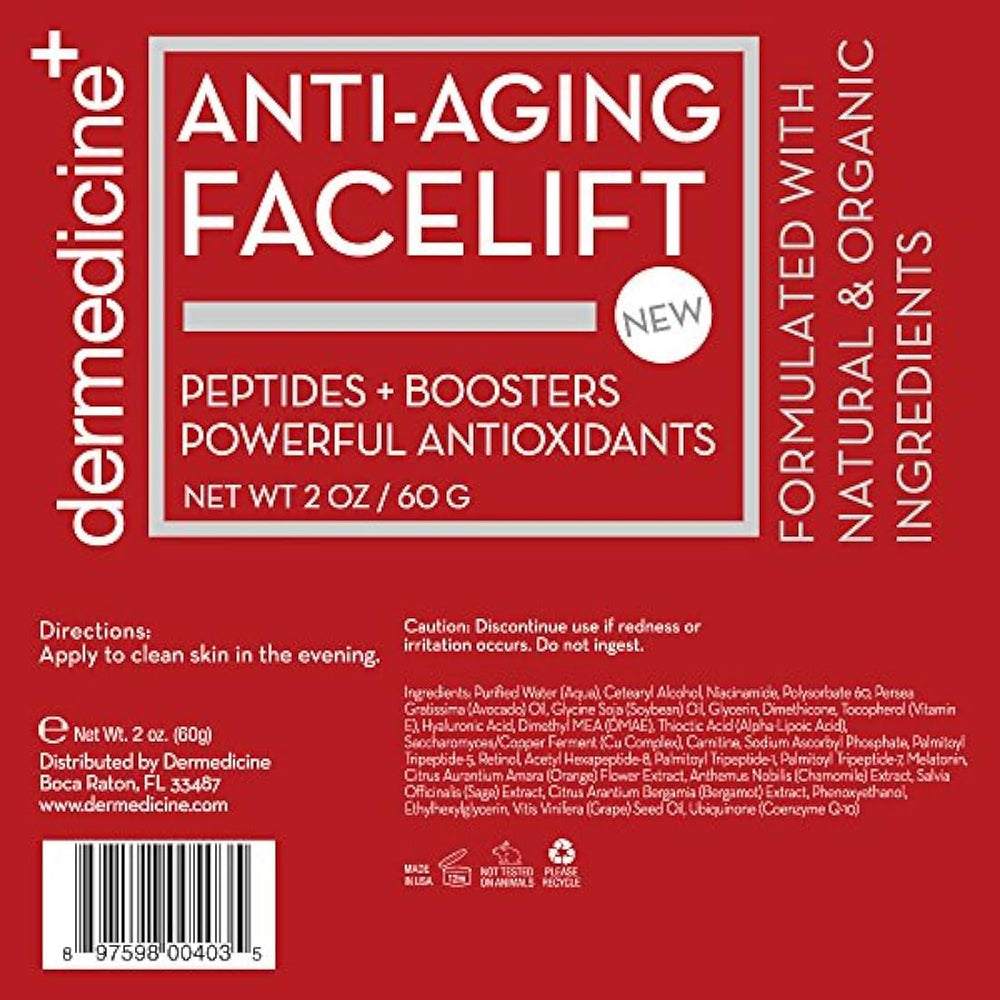 Crema facial antienvejecimiento natural para cara