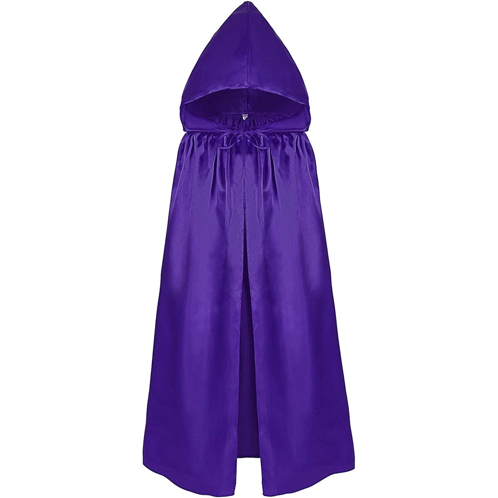 Disfraces de Capa de terciopelo con capucha azul talla M