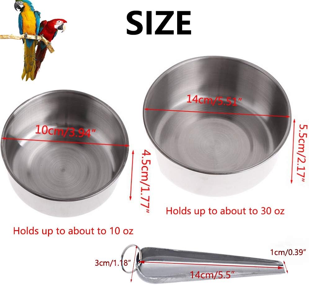 Cuencos de alimentación para loros soporte para tazas