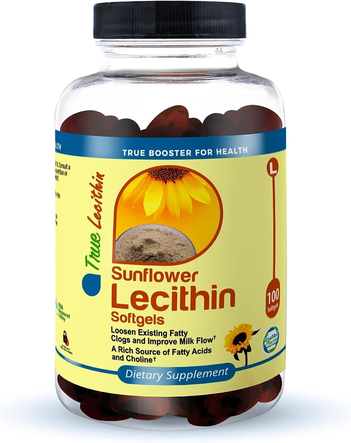 Suplemento Cápsulas blandas de lecitina de girasol 100 und