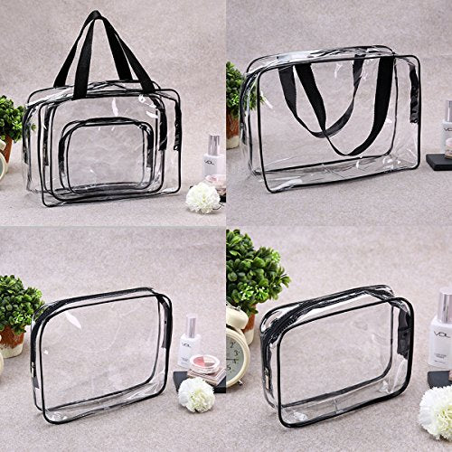 Clear Cosmetic Bag TSA Air Travel Toiletry Bag Set Vinilo
