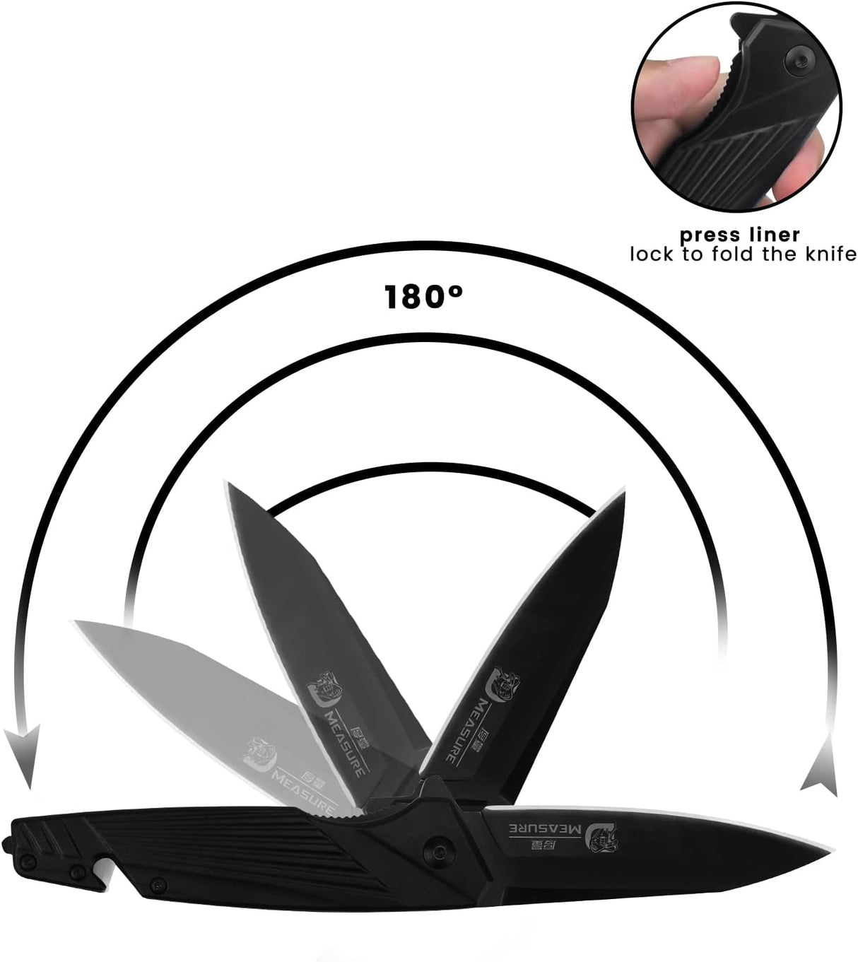 Cuchillo plegable con resorte asistido de correa