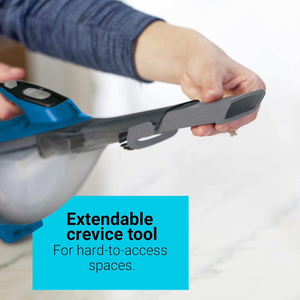 Aspiradora de mano inalámbrica azul océano HLVA315J22