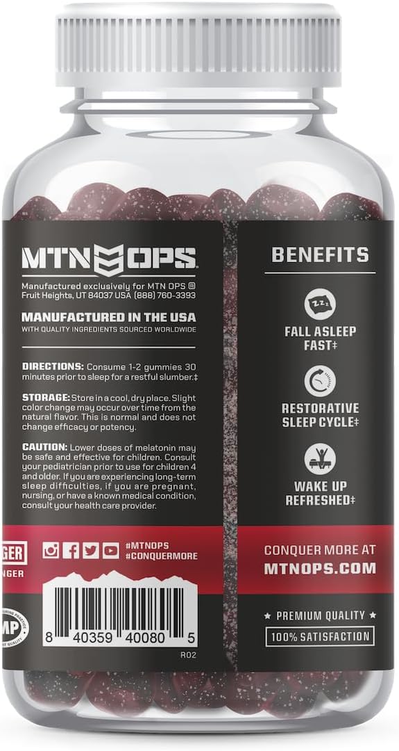 Suplemento Slumber Gummies Sleep Aid 120 gomita cereza ácida