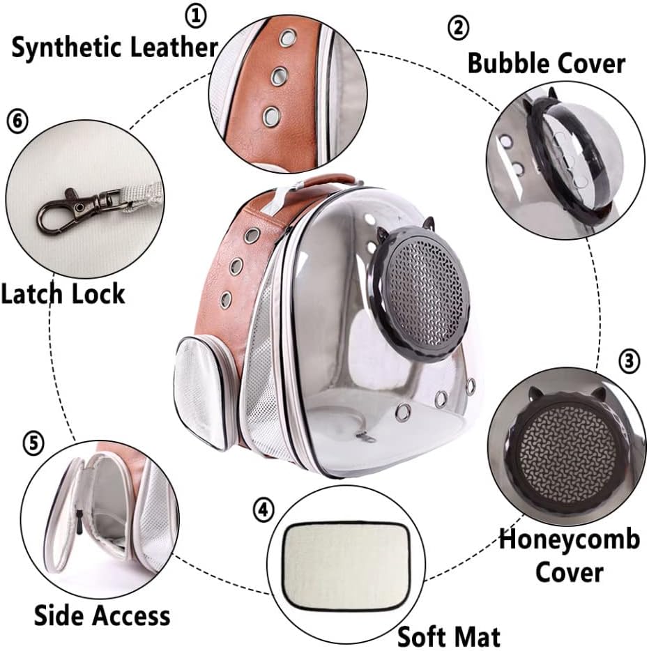 Mochila Expandible para Gatos, Aprobada Aerolíneas, Modelo Astronauta