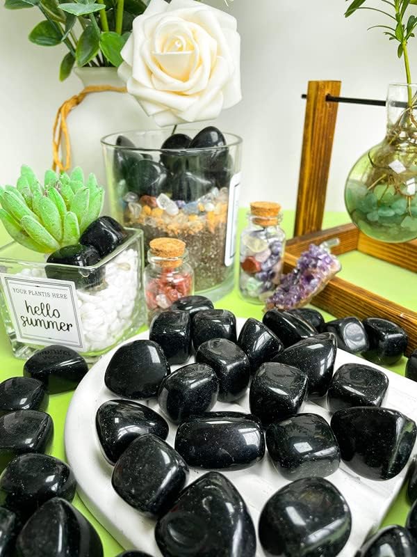Juego de Piedras de Obsidiana Negra Pulidas y Tumbled 0.45 lbs