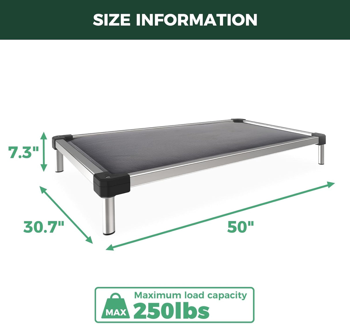 Cama para perros FXW Titanest, resistente, 50 pulgadas, lavable