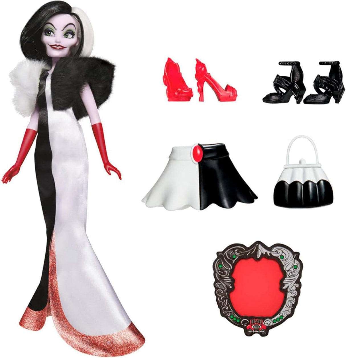 Muñeca Villana Cruella de Vil, Disney, ropa y accesorios