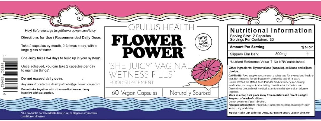 Suplemento She Juicy para la salud vaginal Flower Power