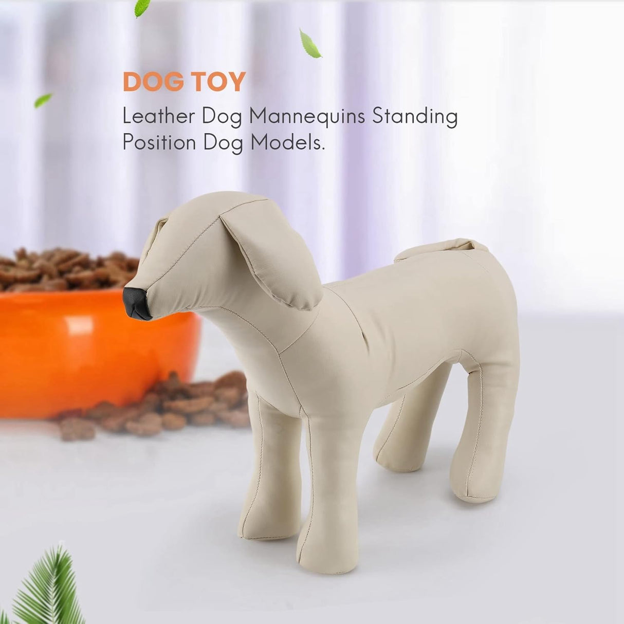 Maniquí de perro de piel, modelo M, para exhibición de mascotas