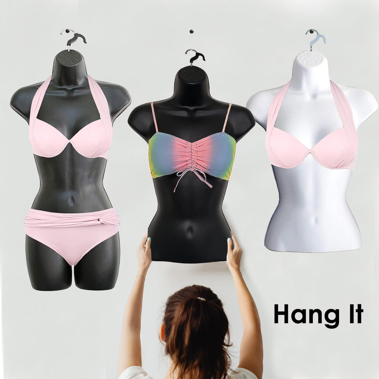 Maniquí femenino DisplayTown, torso largo S-M, con gancho