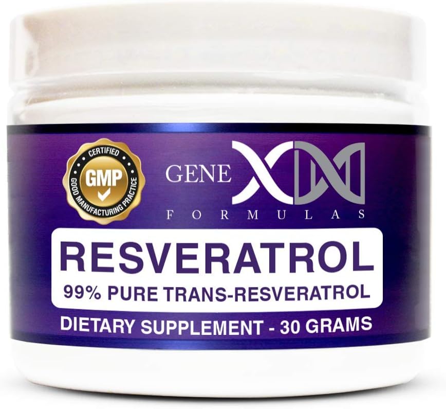 Suplemento GENEX Trans Resveratrol 1000 mg que sirve 99%