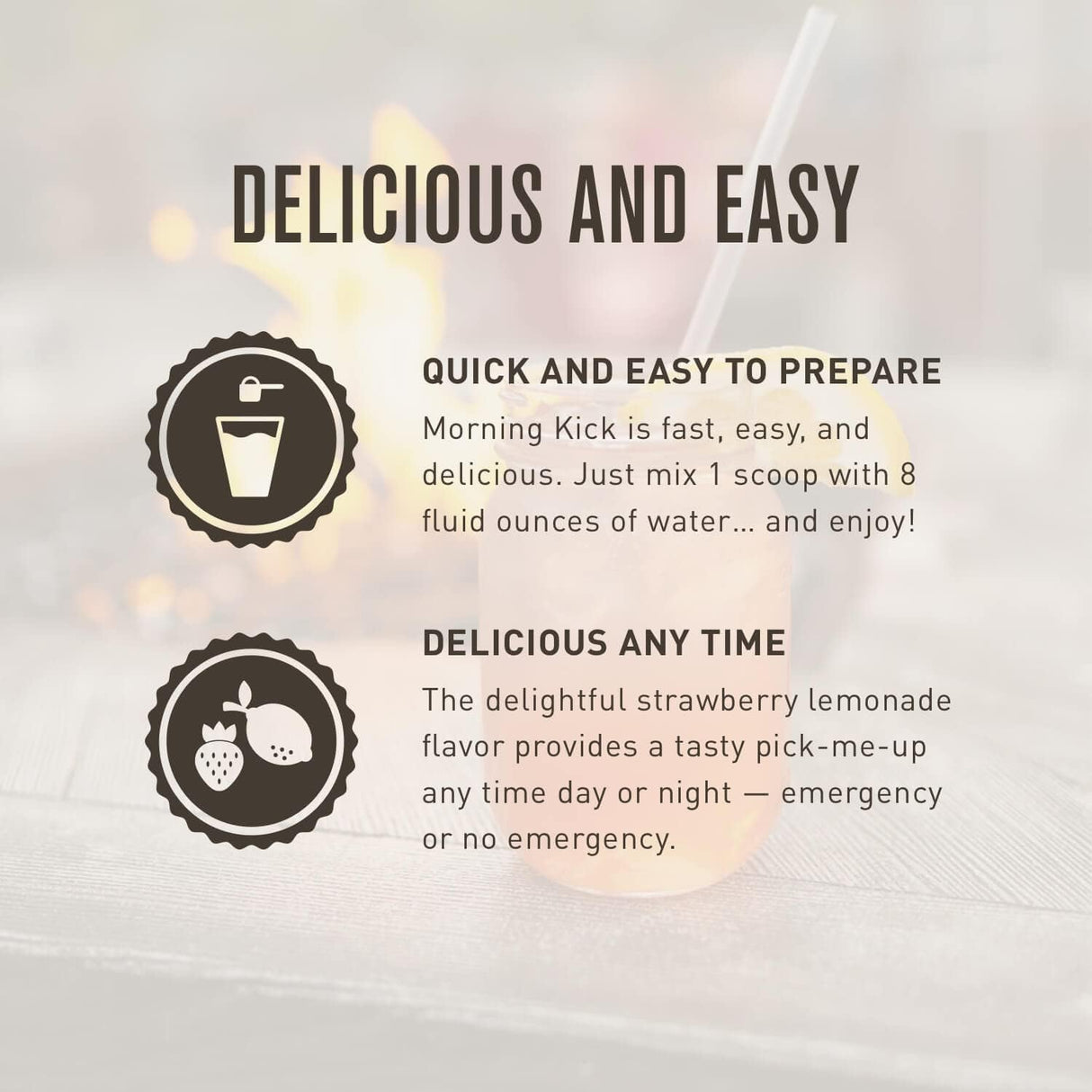 Suplemento Morning Kick en polvo para digestión saludable