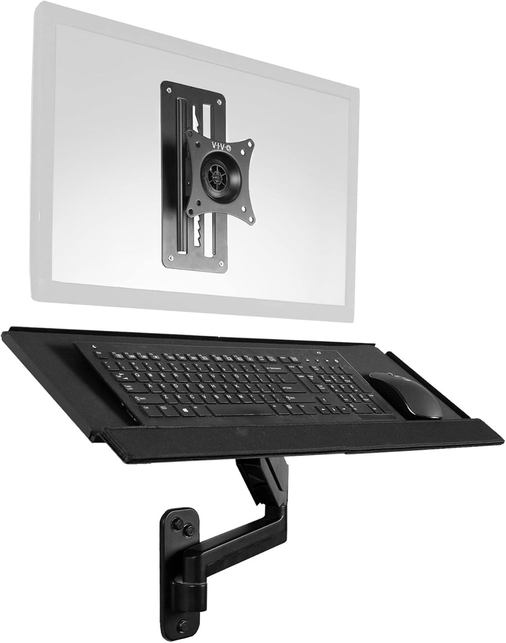 Soporte de Pared Monitor VIVO con Bandeja Ajustable MOUNT-VWKB1