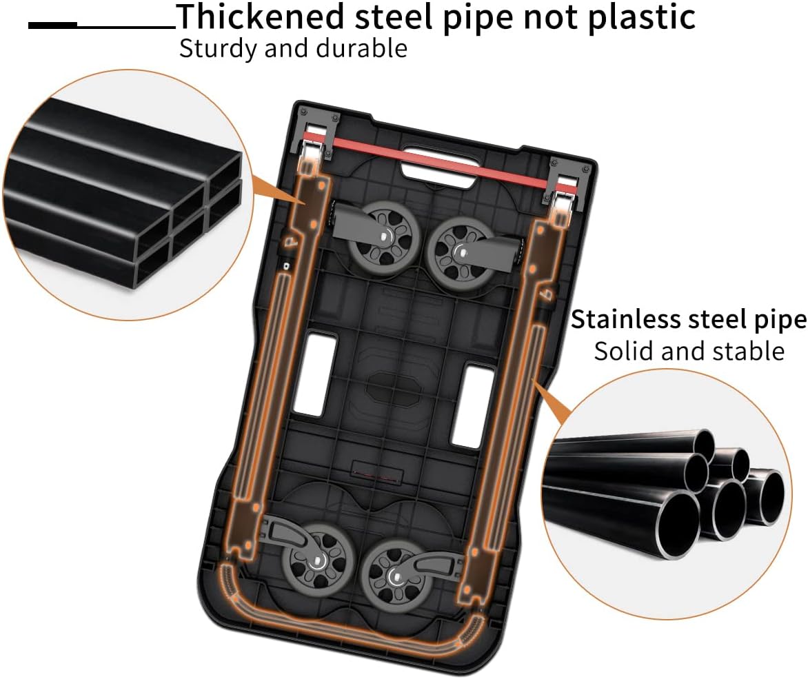 Carretilla Plegable 330 lbs - Carro Portátil para Carga Pesada