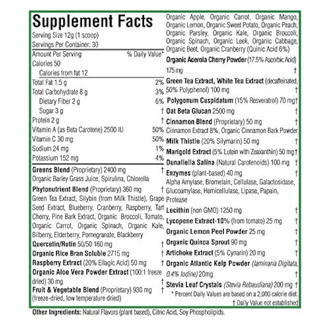 Producto preparar bebida Biopharma Scientific NanoGreens 10