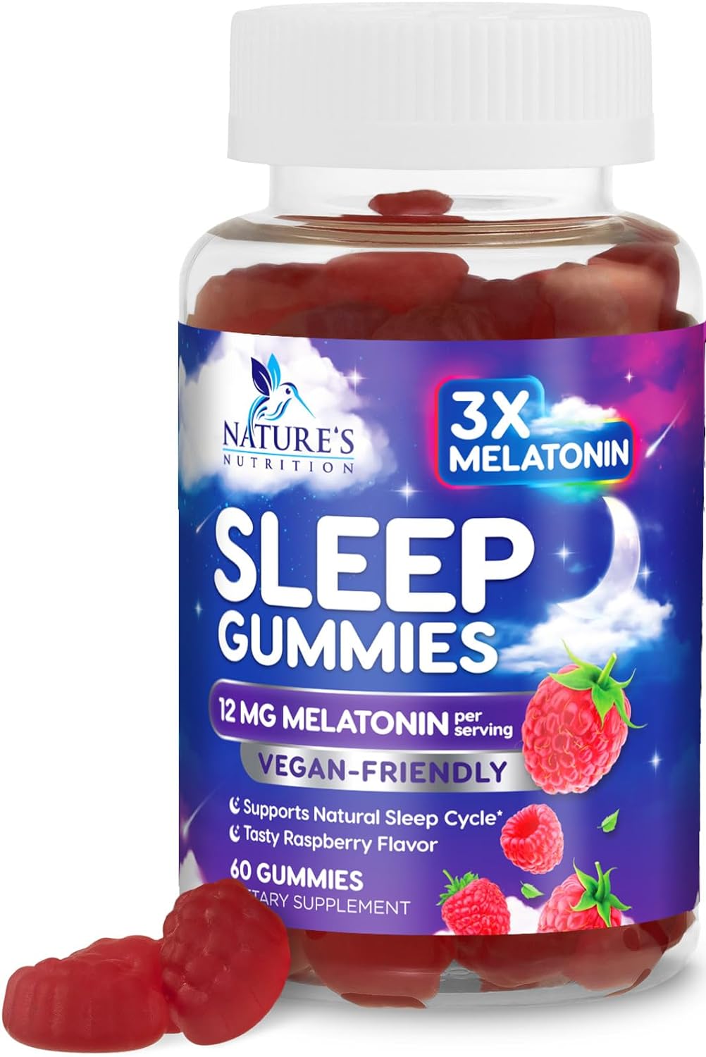 apoyo para dormir Gomitas extra fuerte, 12 mg dietético