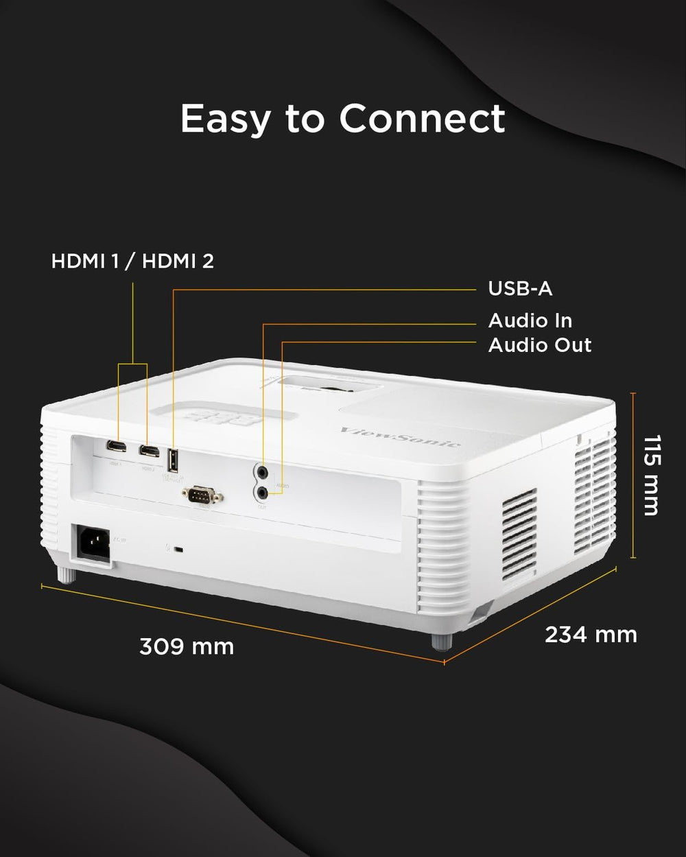 Proyector ViewSonic PA503HD 4000 Lúmenes, HDMI y USB
