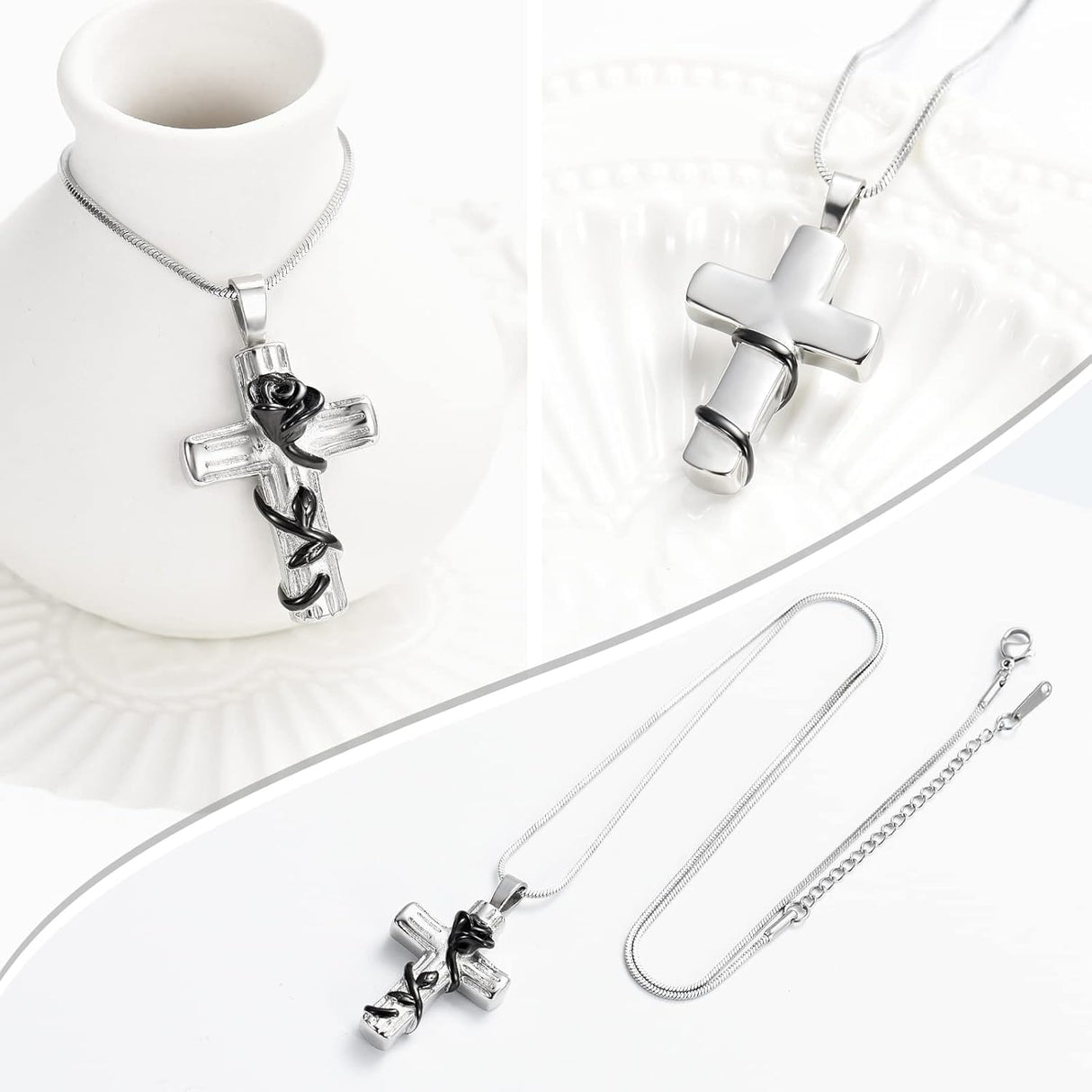 Collar de urna para cenizas para cremación, conmemorativo