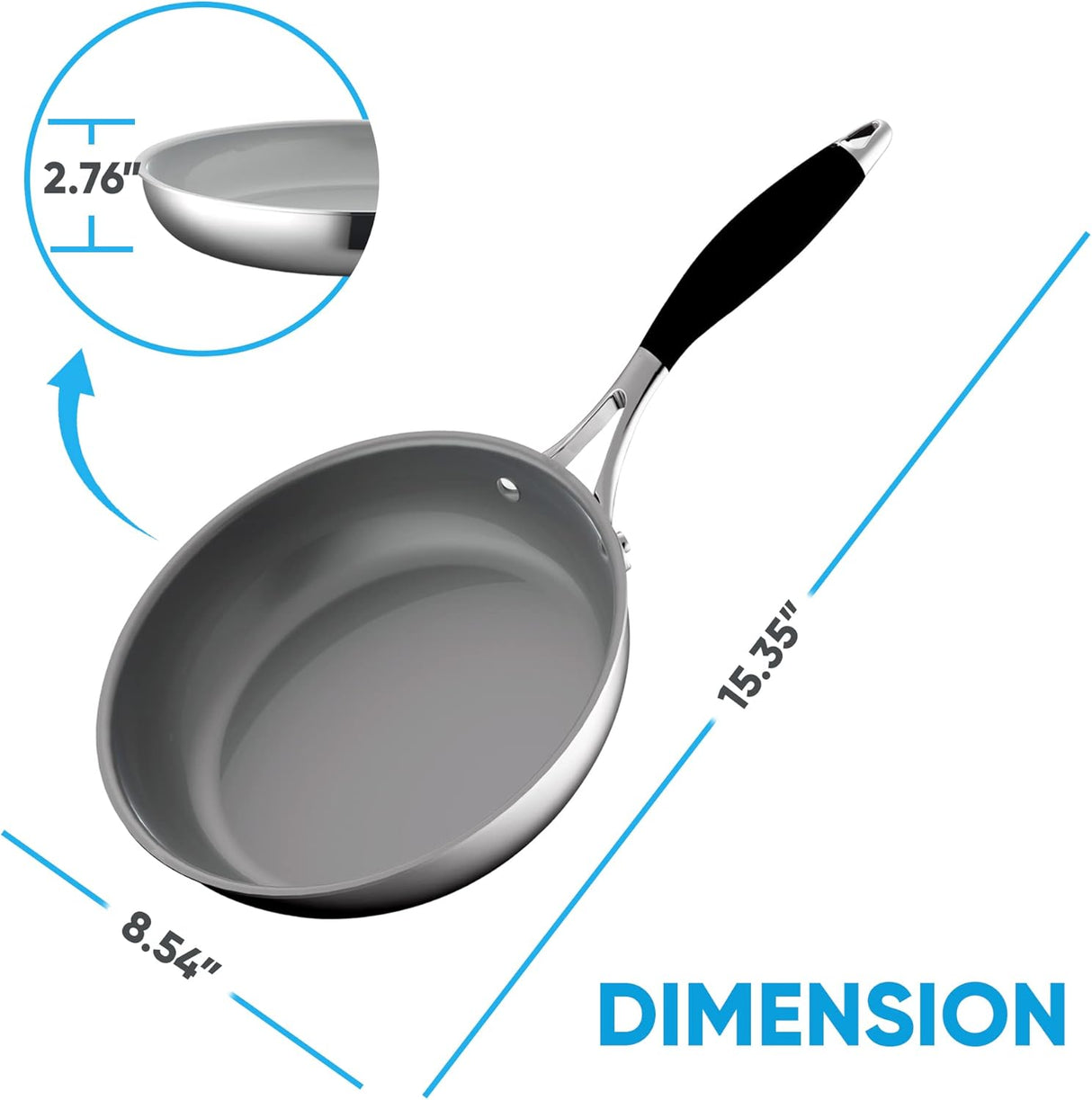 Sartén pequeña de 8 pulgadas NutriChef ACNCSSS12SFP8