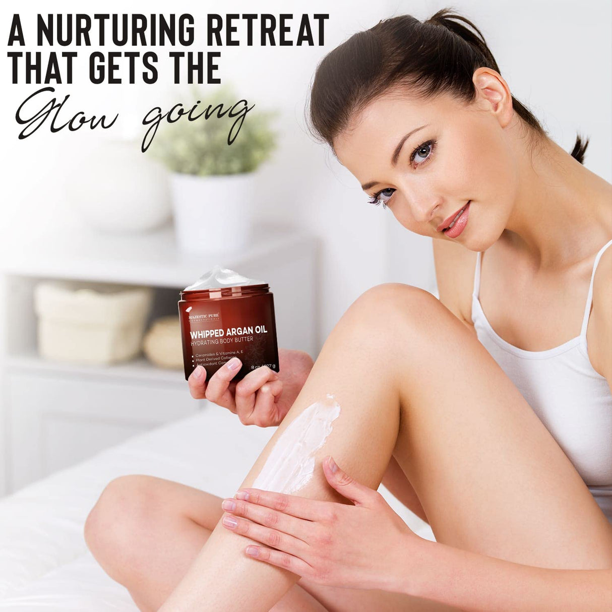 Mantequilla corporal de aceite de argán batido MAJESTIC PURE