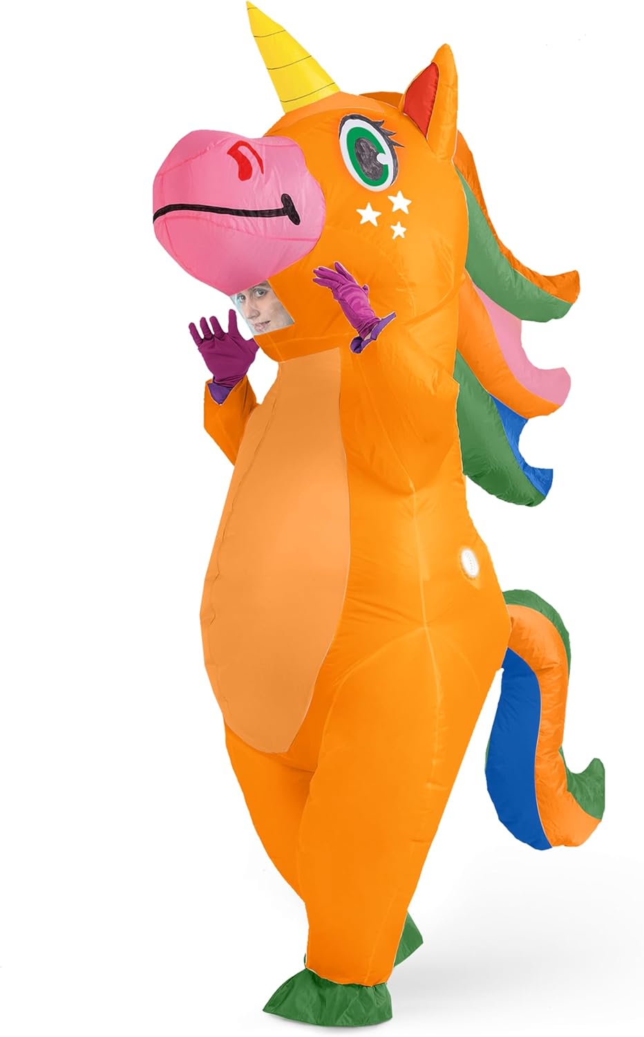 Disfraz Inflable Adulto Unicornio, Spooktacular Creations