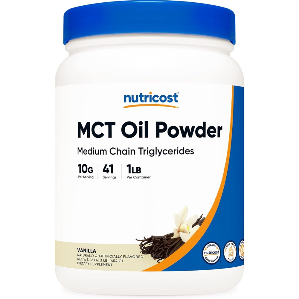 Suplementos Nutricost MCT aceite en polvo 1lb vainilla